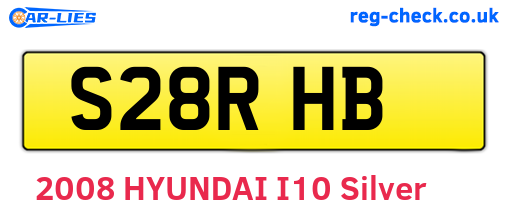 S28RHB are the vehicle registration plates.