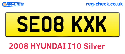 SE08KXK are the vehicle registration plates.