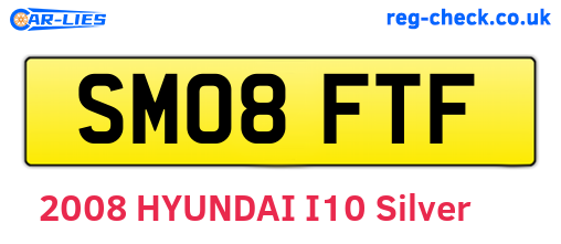 SM08FTF are the vehicle registration plates.