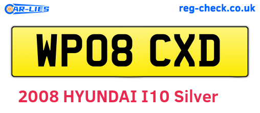 WP08CXD are the vehicle registration plates.