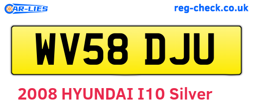 WV58DJU are the vehicle registration plates.