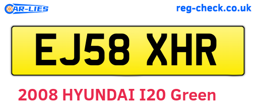 EJ58XHR are the vehicle registration plates.