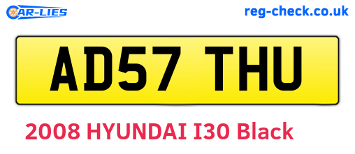 AD57THU are the vehicle registration plates.
