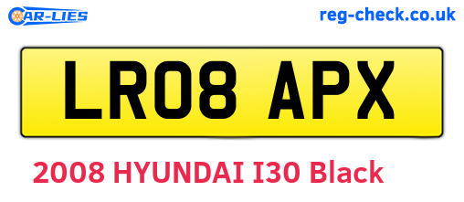 LR08APX are the vehicle registration plates.