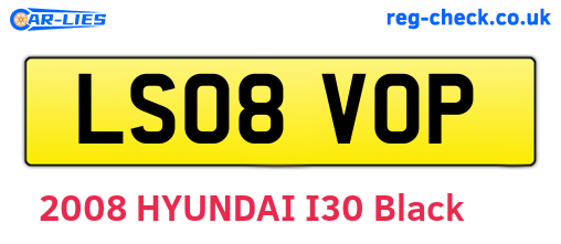 LS08VOP are the vehicle registration plates.