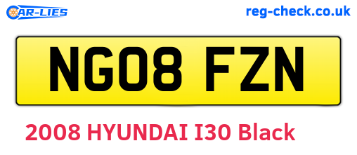 NG08FZN are the vehicle registration plates.