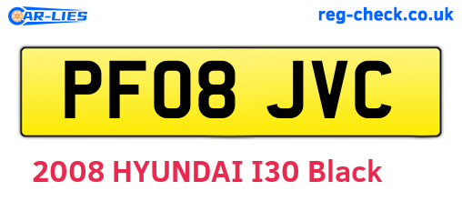 PF08JVC are the vehicle registration plates.