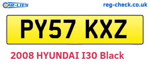 PY57KXZ are the vehicle registration plates.