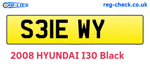 S31EWY are the vehicle registration plates.