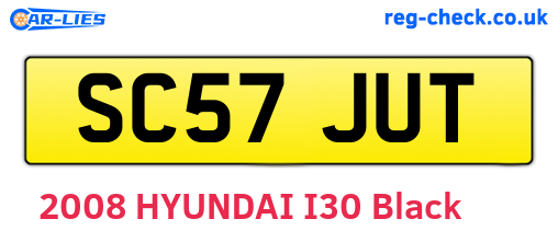 SC57JUT are the vehicle registration plates.