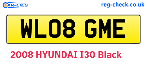 WL08GME are the vehicle registration plates.