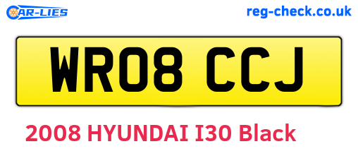 WR08CCJ are the vehicle registration plates.