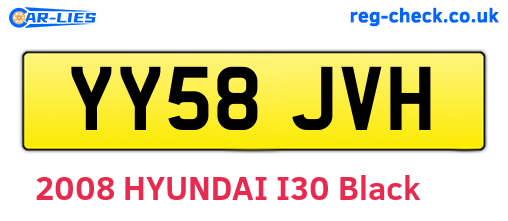 YY58JVH are the vehicle registration plates.