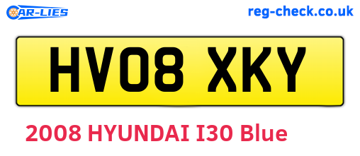 HV08XKY are the vehicle registration plates.