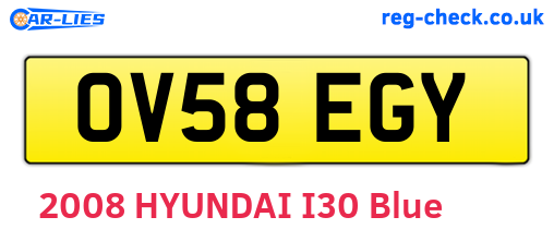 OV58EGY are the vehicle registration plates.