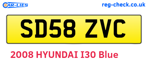 SD58ZVC are the vehicle registration plates.