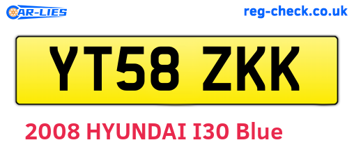 YT58ZKK are the vehicle registration plates.