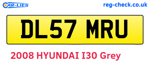 DL57MRU are the vehicle registration plates.