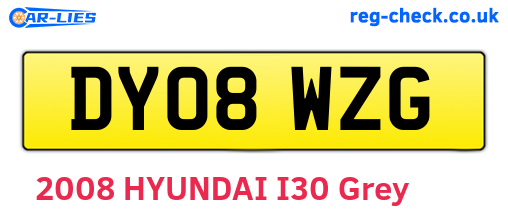 DY08WZG are the vehicle registration plates.