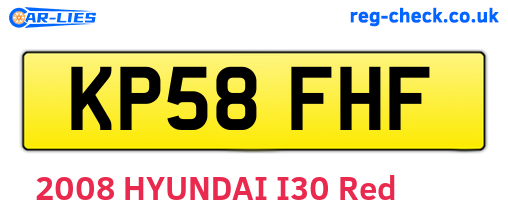 KP58FHF are the vehicle registration plates.