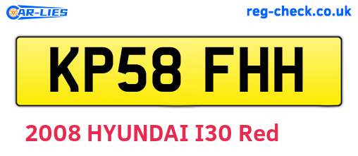 KP58FHH are the vehicle registration plates.