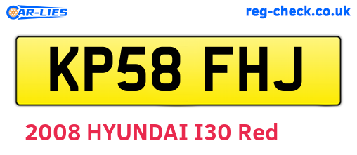 KP58FHJ are the vehicle registration plates.