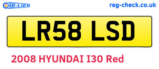 LR58LSD are the vehicle registration plates.