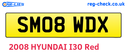 SM08WDX are the vehicle registration plates.