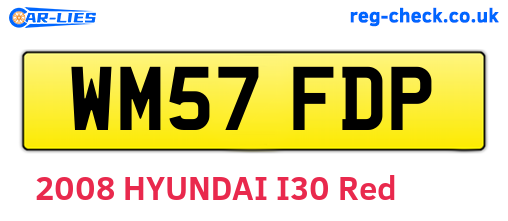 WM57FDP are the vehicle registration plates.