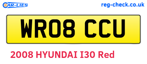 WR08CCU are the vehicle registration plates.