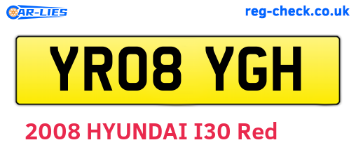 YR08YGH are the vehicle registration plates.