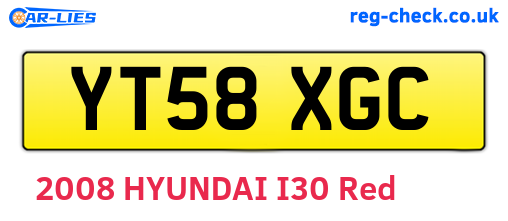 YT58XGC are the vehicle registration plates.