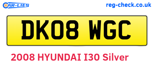 DK08WGC are the vehicle registration plates.
