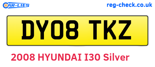 DY08TKZ are the vehicle registration plates.