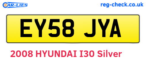 EY58JYA are the vehicle registration plates.