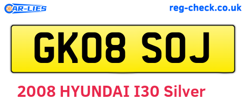 GK08SOJ are the vehicle registration plates.