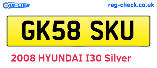 GK58SKU are the vehicle registration plates.