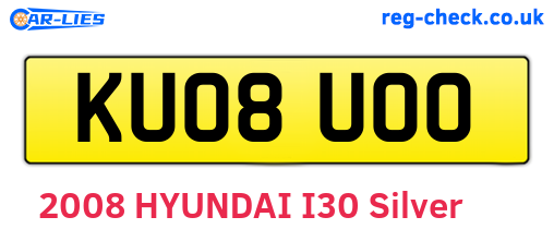 KU08UOO are the vehicle registration plates.
