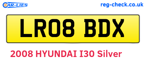 LR08BDX are the vehicle registration plates.