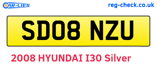 SD08NZU are the vehicle registration plates.