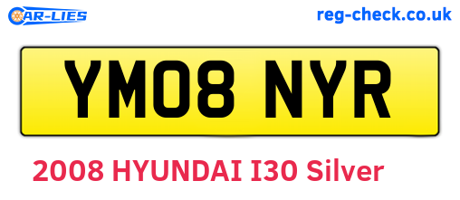 YM08NYR are the vehicle registration plates.