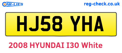 HJ58YHA are the vehicle registration plates.