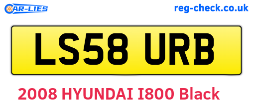 LS58URB are the vehicle registration plates.