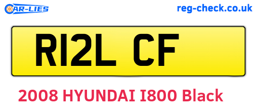 R12LCF are the vehicle registration plates.