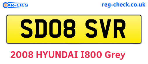 SD08SVR are the vehicle registration plates.