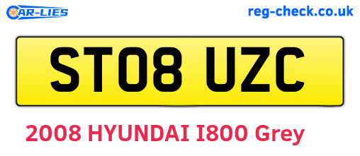 ST08UZC are the vehicle registration plates.