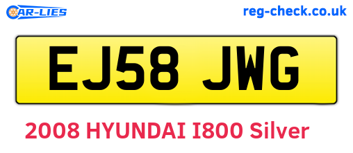 EJ58JWG are the vehicle registration plates.