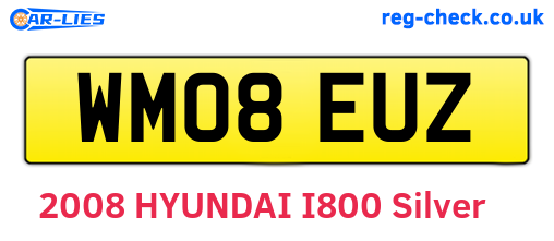WM08EUZ are the vehicle registration plates.