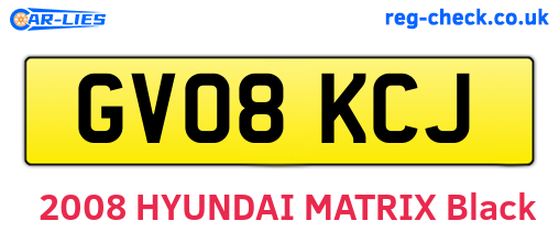 GV08KCJ are the vehicle registration plates.