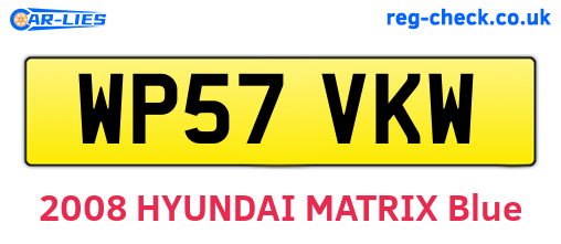 WP57VKW are the vehicle registration plates.